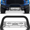 oedro bull bar for 2004-2023 ford f150 | paintable truck brush guard | front bumper push bar with grille skid plate and light mount logo
