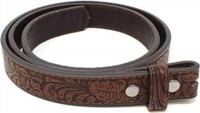 img 4 attached to Stylish Leather Embossed Western Scrollwork Black XS Men's Accessories – Elevate Your Look!