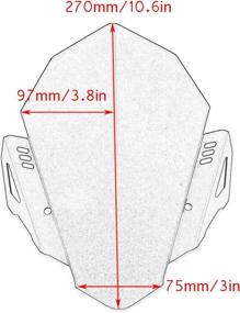 img 3 attached to Windscreen Motorcycle Windshield Aluminum Yamaha Motorcycle & Powersports