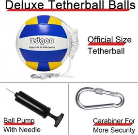 img 2 attached to Portable Tetherball Set With Poles, Base And Rope For Kids And Adults - Outdoor Backyard Game