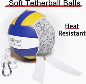 img 1 attached to Portable Tetherball Set With Poles, Base And Rope For Kids And Adults - Outdoor Backyard Game