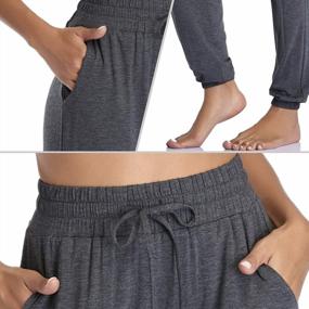 img 2 attached to Comfortable And Stylish Envlon Women'S Joggers With Pockets For Yoga And Workout