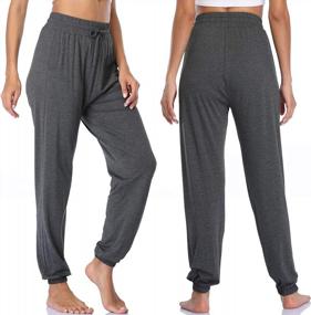 img 3 attached to Comfortable And Stylish Envlon Women'S Joggers With Pockets For Yoga And Workout