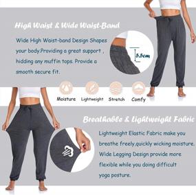 img 1 attached to Comfortable And Stylish Envlon Women'S Joggers With Pockets For Yoga And Workout