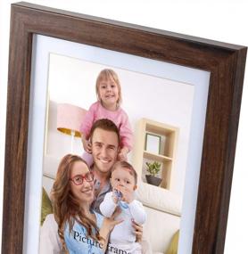 img 2 attached to Rustic Walnut 5X7 Picture Frame Set Of 4 With 6X8 Mat For Wall Or Tabletop - Giftgarden Brown Photo Frames