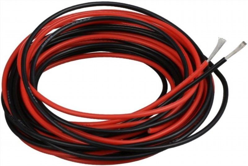 Electrical Wire 10 Gauge (awg) Stranded Silicone Hook Up Wire Cables (5 ft  Red and 5 ft Black) Soft and Flexible 1050 Strands 0.08 mm of Tinned Copper