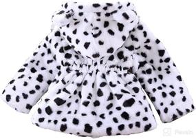 img 2 attached to 🧥 Warm & Stylish: Toddler Girls Winter Fleece Coat with Hooded Faux Fur Jacket, Perfect for Cold Weather!