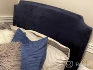 img 1 attached to Protect Your Headboard With WOMACO Velvet Slipcover In Dark Gray For Bedroom Decor (Sizes 35"-50") review by Scott Vazquez