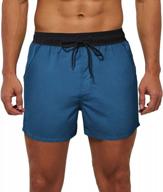stay stylish while swimming - cogild men's colorful coconut tree swim trunks with quick dry technology logo