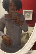 img 1 attached to Chic And Cozy: AZOKOE Women'S Buttoned Cable Knit Bodycon Sweater Dress review by Reggie Hobbs