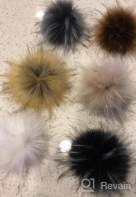 img 6 attached to SUSULU DIY 12Pcs Faux Raccoon Fur Pom Pom Ball Fluffy Pompoms For Knitting Hat Accessories 4.3In (Popular Mix)