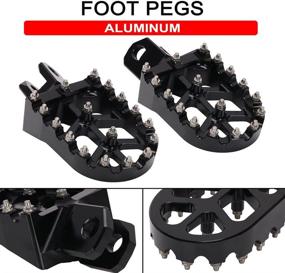 img 2 attached to 🏍️ CNC Black Foot Pegs Footrests for Suzuki DR-Z400 Series (2000-2019) and RM250 Series (1989-2006)