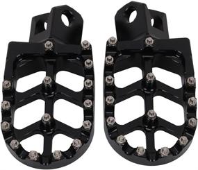 img 1 attached to 🏍️ CNC Black Foot Pegs Footrests for Suzuki DR-Z400 Series (2000-2019) and RM250 Series (1989-2006)