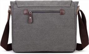 img 2 attached to Stylish Sechunk Canvas Crossbody Messenger Bag For Men And Students