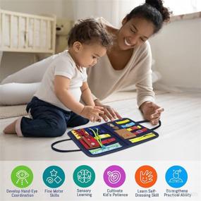 img 1 attached to 🧸 Montessori Busy Board for Toddlers Age 1-4 | Sensory Toy with Learning Activities | Travel-friendly Educational Gift for Boys & Girls