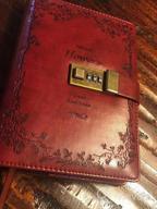 img 1 attached to Secure Your Thoughts With CAGIE Lock Diary - Premium Leather Journal With Vintage Wine Red Finish review by Brandon Hayes