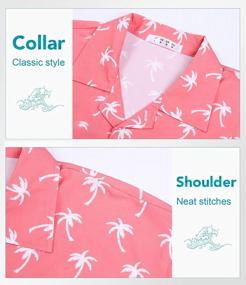 img 1 attached to Mens Hawaiian Aloha Shirts With Packets Floral Tropical Beach Casual Button Down