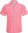 mens hawaiian aloha shirts with packets floral tropical beach casual button down logo