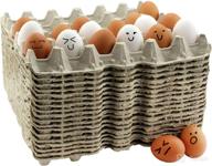 🥚 biodegradable egg flats - 30-count (18 trays); eco-friendly chicken egg cartons crafted from recycled materials, each accommodates 30 eggs логотип