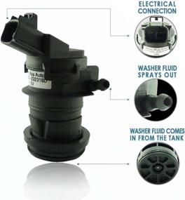 img 3 attached to 🚘 Mean Mug Auto Windshield Washer Pump with Grommet - Compatible with Toyota, Lexus, Scion, Mazda, Honda - Replaces OEM #: 85330-60190, 85330-AE010, 85330-60180 (Model: 201525-232316D)