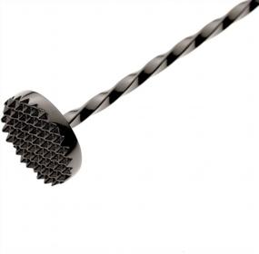 img 2 attached to Stir, Crush, And Mix In Style With Barfly'S 15 3/4" Gun Metal Black Bar Spoon With Muddler