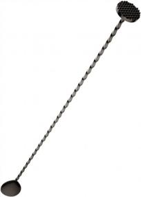 img 3 attached to Stir, Crush, And Mix In Style With Barfly'S 15 3/4" Gun Metal Black Bar Spoon With Muddler