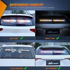 img 2 attached to Keep Safe On The Road With The Nilight Traffic Advisor Emergency Strobe Light Bar - 17 Inch, 32 LED, 23 Flash Patterns, Cigar Lighter, And 2 Year Warranty