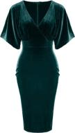 gowntown women's clothing: butterfly sleeve velvet pencil dresses - perfect for any occasion! logo