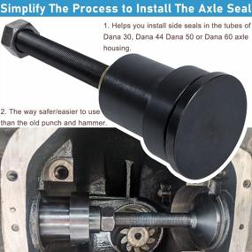 img 1 attached to Front Axle Side Seal Installation Tool For Dana 30/44/60 Differentials - Fits Jeep Wrangler, Ford, Dodge, Volvo & More