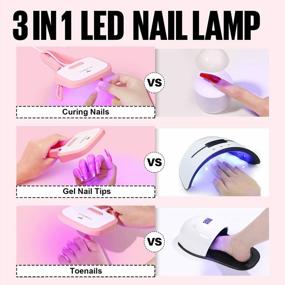 img 3 attached to TOMICCA 4 In 1 Gel Nail Glue And Nail Lamp Kit - Portable UV Nail Lamp For Easy And Fast Nail Extension System, Great For Travel