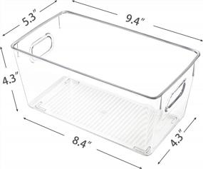 img 3 attached to 10 PCS Clear Plastic Pantry Organizer Bins - Perfect For Fridge, Cabinet & Freezer Organization And Storage!