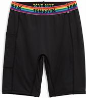 tomboyx swim 9 shorts with pocket: comfort and style in xs-6x sizes! logo