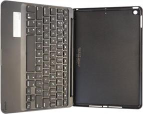 img 1 attached to 🔌 ZAGG Folio Case with Wireless Backlit Keyboard for Apple iPad 9.7" - Black (Gen 5 & Gen 6)