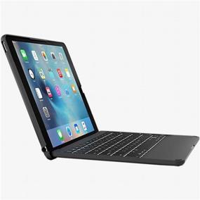 img 2 attached to 🔌 ZAGG Folio Case with Wireless Backlit Keyboard for Apple iPad 9.7" - Black (Gen 5 & Gen 6)