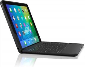 img 4 attached to 🔌 ZAGG Folio Case with Wireless Backlit Keyboard for Apple iPad 9.7" - Black (Gen 5 & Gen 6)