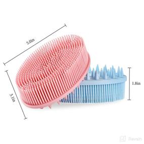 img 1 attached to 🧼 Silicone Scrubber Shampoo Massager: Gentle Exfoliation for Healthy Hair