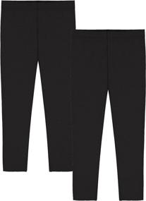 img 2 attached to Popular Girls Cotton Capri Leggings Girls' Clothing ~ Leggings