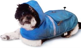 img 2 attached to 🐶 Large Frenchie Mini Couture Waterproof Dog Raincoat in Pink, Purple, and Blue