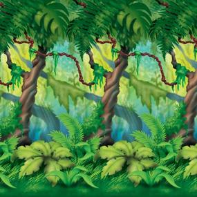 img 3 attached to Jungle Trees Backdrop Party Decoration (1 Piece) - Enhance Your Party Ambiance With This Attractive Set