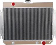 alloyworks high-performance 3-row all aluminum radiator for 1963-1968 chevy impala, chevelle, el camino, bel air, gm logo