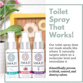 img 2 attached to 🚽 OMAZE Mist N Go Refresh - Bathroom Spray Odor Eliminator for Toilets - Deodorizer Spray to Neutralize Toilet Smells - Fragrance Spray for Women and Men - Fresheners for Bathroom Odor Control - Breeze + Dream + Lavender + Fresh Linen + Blossom - 0.68oz x5