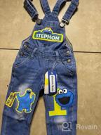img 1 attached to 👖 Kidscool Boys' Ripped Stretchy Washed Overalls: Trendy and Durable Children's Clothing review by Bryan Ramirez