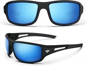 img 4 attached to TOREGE спортивные поляризованные солнцезащитные очки для мужчин и женщин EMS-TR90 оправа Велоспорт Бег Вождение Рыбалка Треккинг очки TR31