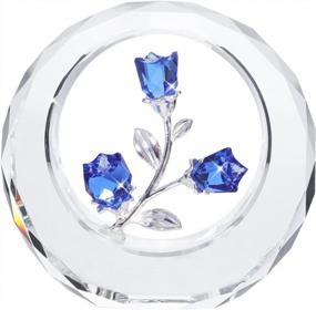 img 4 attached to Add Elegance To Your Home Decor With LONGWIN Crystal Tulips Figurines - Perfect Gift For Special Occasions