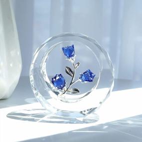 img 3 attached to Add Elegance To Your Home Decor With LONGWIN Crystal Tulips Figurines - Perfect Gift For Special Occasions