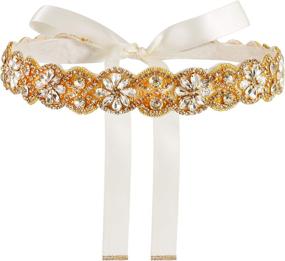 img 4 attached to 💎 Elegant Yanstar Handmade Rhinestone Bridesmaid Belts: Perfect Women's Accessories for Weddings