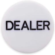 brybelly's white dealer poker button with engraved "2" for enhanced searchability logo