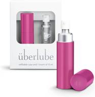 travel-sized überlube silicone lubricant for couples: latex-safe, flavorless, and underwater-approved logo