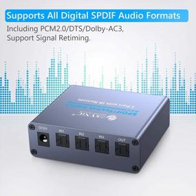 img 2 attached to Обновите свою звуковую систему с помощью цифрового оптического аудиокоммутатора ESynic 3X1 Toslink Switch