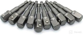 img 3 attached to 🔧 TEMO 10-Piece 1/2 Inch Power Socket Extension Adapter Bit Set: Enhance Your Impact Driver's Versatility